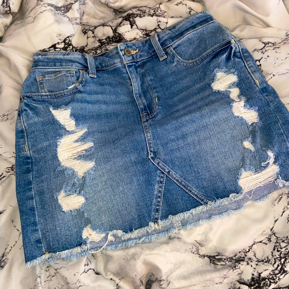 Vintage High Rise Hollister Mini Jean Skirt